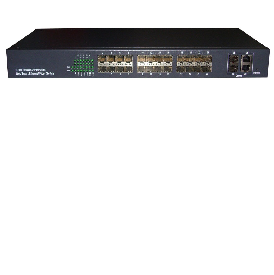 24光2电光交换机汇聚光交换机