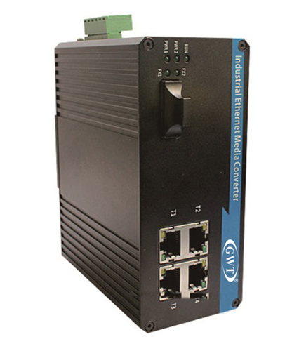 光网通千兆工业级1光4电交换机