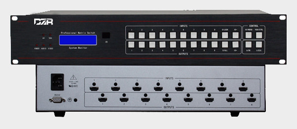 深圳东智睿HDMI矩阵8进8出切换器高清矩阵视频会议矩阵厂家