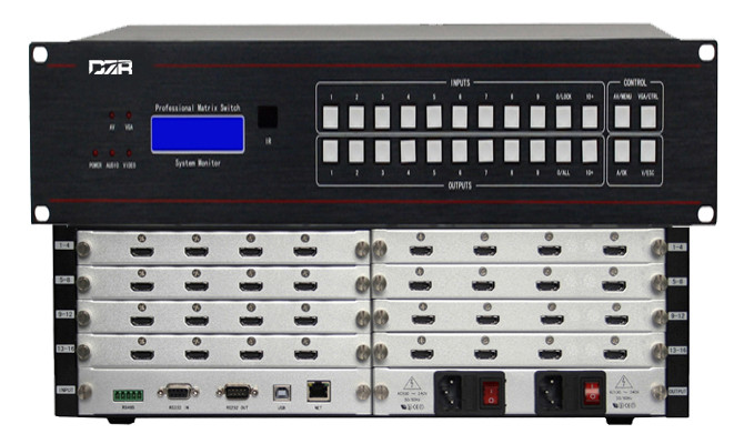 深圳东智睿HDMI矩阵16进16出切换器高清矩阵视频会议矩阵厂家