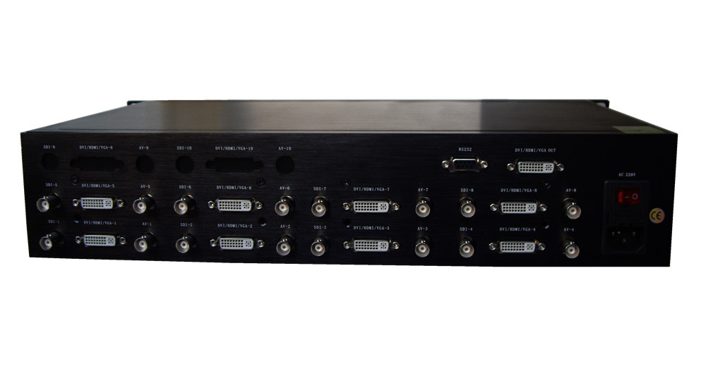 2 4 6 8 9 10 12 16画面DVI/VGA/HDMI/SDI/AV分割器/合成器/分屏器