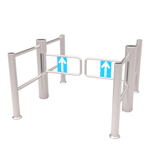 带护栏圆柱摆闸低价供应，商场摆闸，超市摆闸价格，智能通道闸厂家