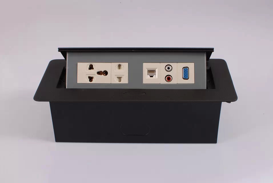 高级桌面插座/台面插信息盒 隐藏弹起式 多功能/多媒体插座AM-602