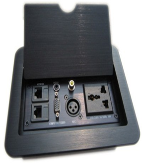 多功能会议桌面插座 翻盖式插座 桌面插座 多孔插座