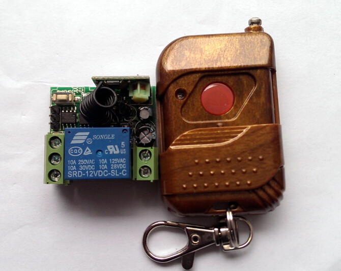 单路电灯具水泵摇控智能无线遥控开关12V大功率带外壳