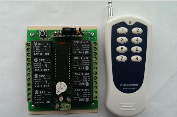 12伏8路遥控开关配1000米无线遥控器