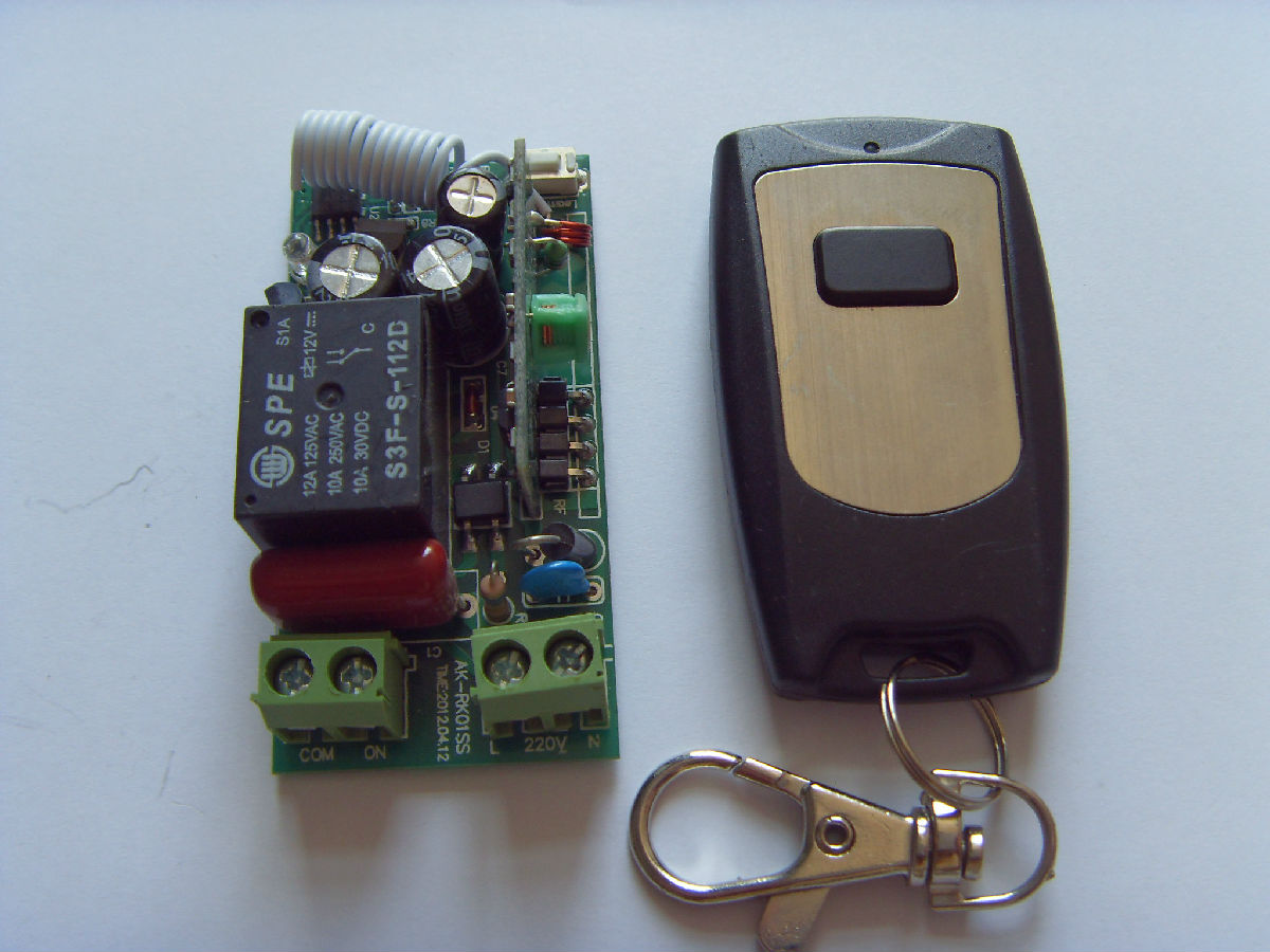 220伏智能控制器单路多功能学习型遥控开关配一键防水遥控器