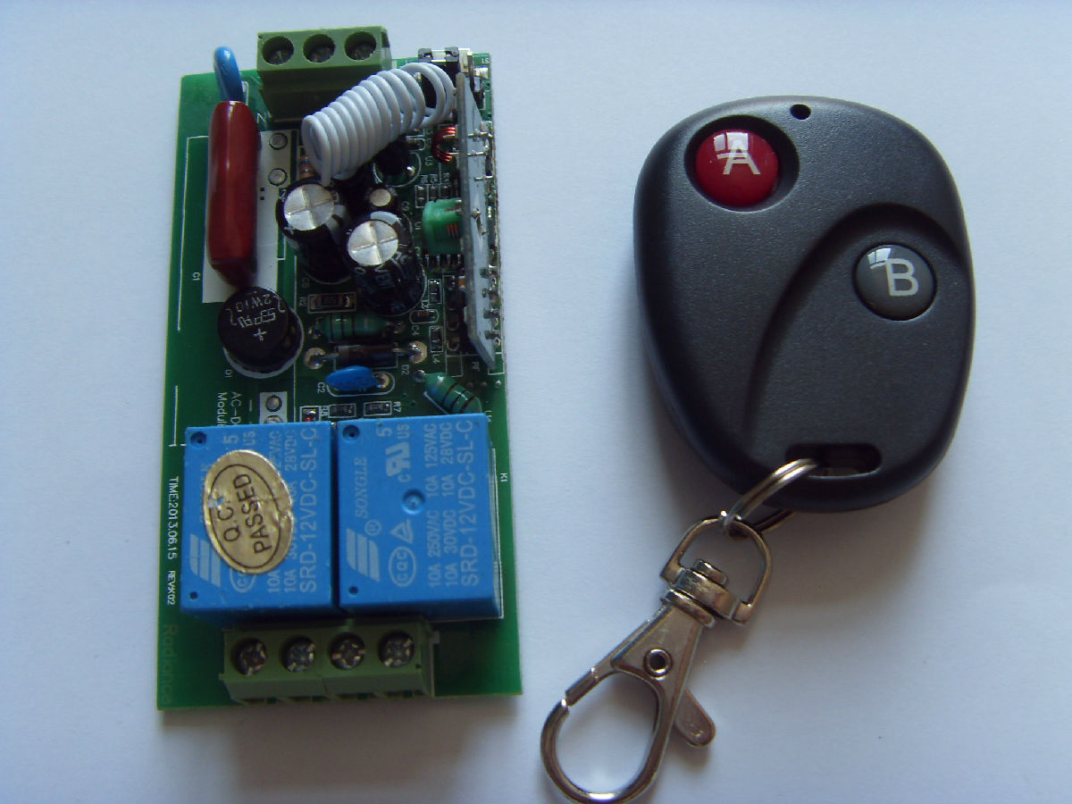 2路220V1000W大功率遥控开关/电机正反转/控制水泵灯具