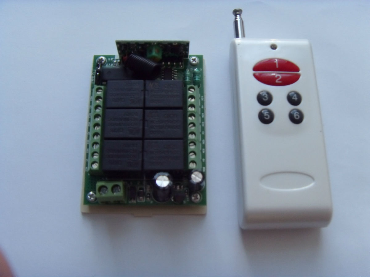 电动门工业控器带1000米的遥控器12伏6路遥控开关灯具