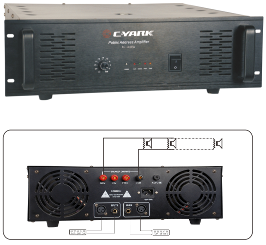 纯后级定压广播功放（3U）