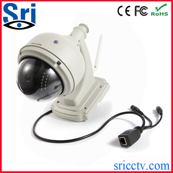 sricam室外防水球机 3倍变焦网络监控摄像头 4-9mm镜头变焦 PNP即插即用