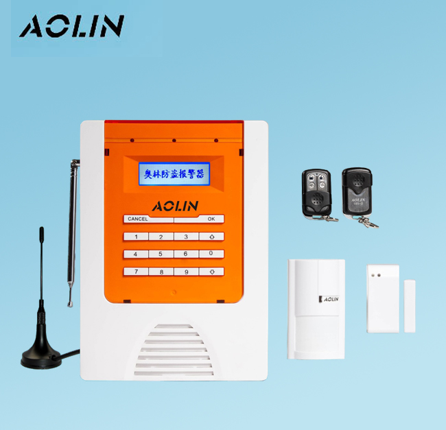 奥林有线无线智能防盗报警器家用店铺GSM门窗红外遥控远程防盗器