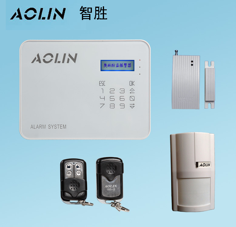 奥林智胜新款触屏家庭商铺红外线门窗感应防盗报警器智能安防系统