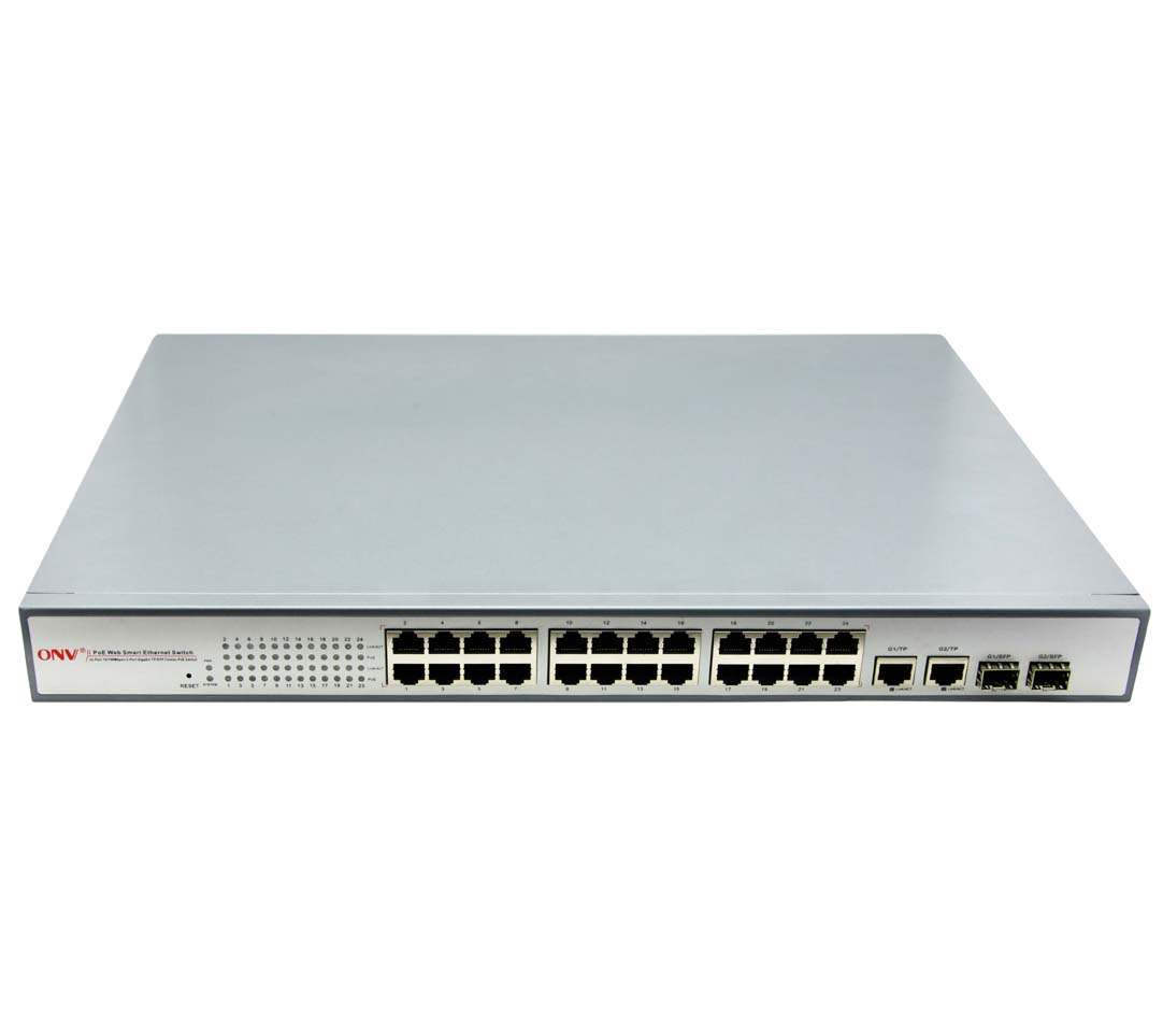 24口POE交换机<24E+2G PoE百千兆交换机>