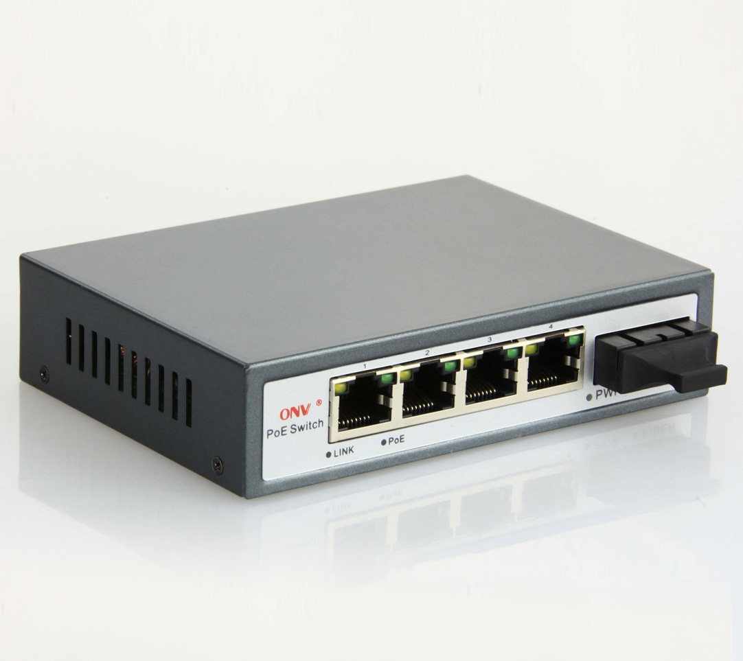 4口PoE大功率光纤收发器