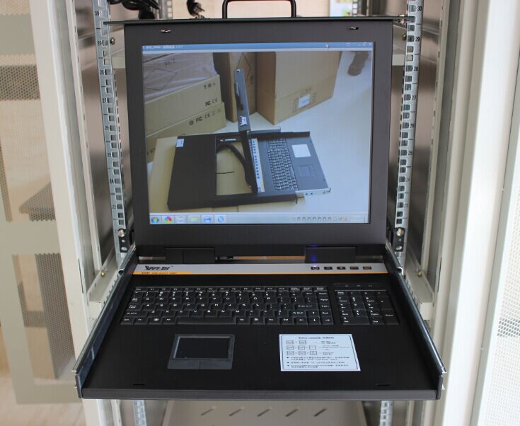 科创1U机架式LCD液晶控制台17寸折叠液晶显示器KC-1701