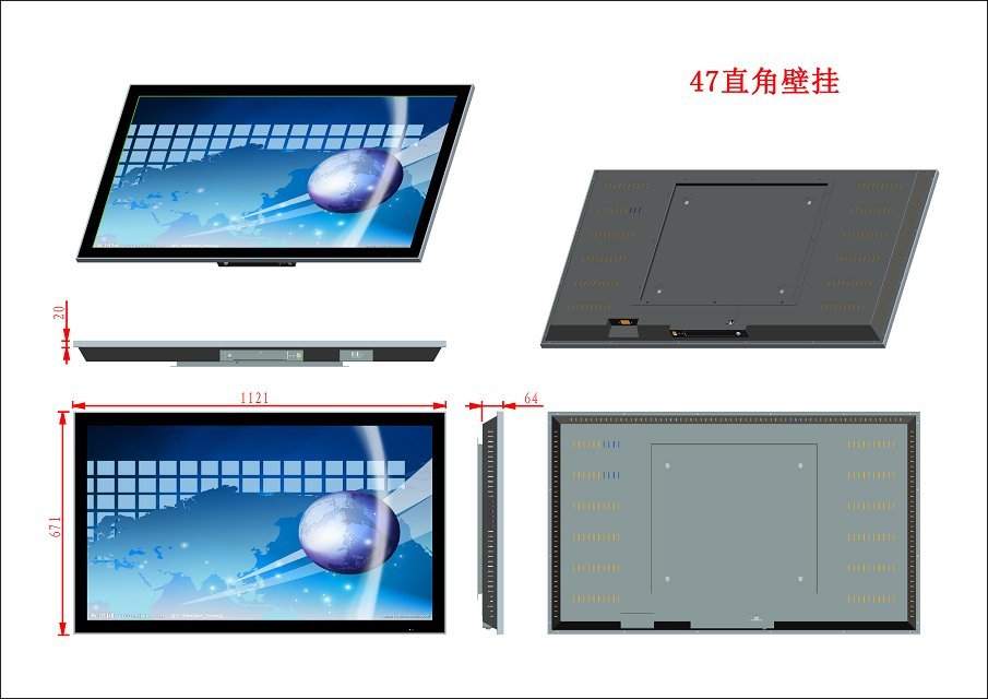 深圳厂家永潮鑫供应广告机，触摸屏一体机等，可根据客户要求定制