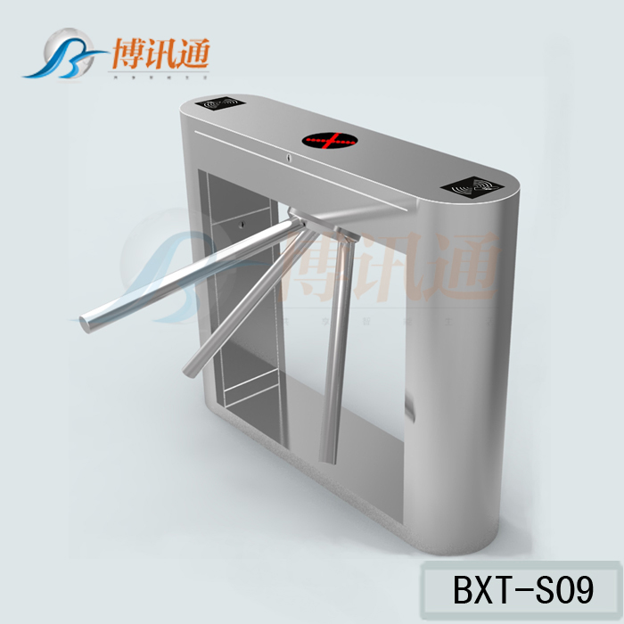圆柱型桥式三辊闸机 深圳厂家直供人行有序通行通道闸机 景区闸机BXT-S09