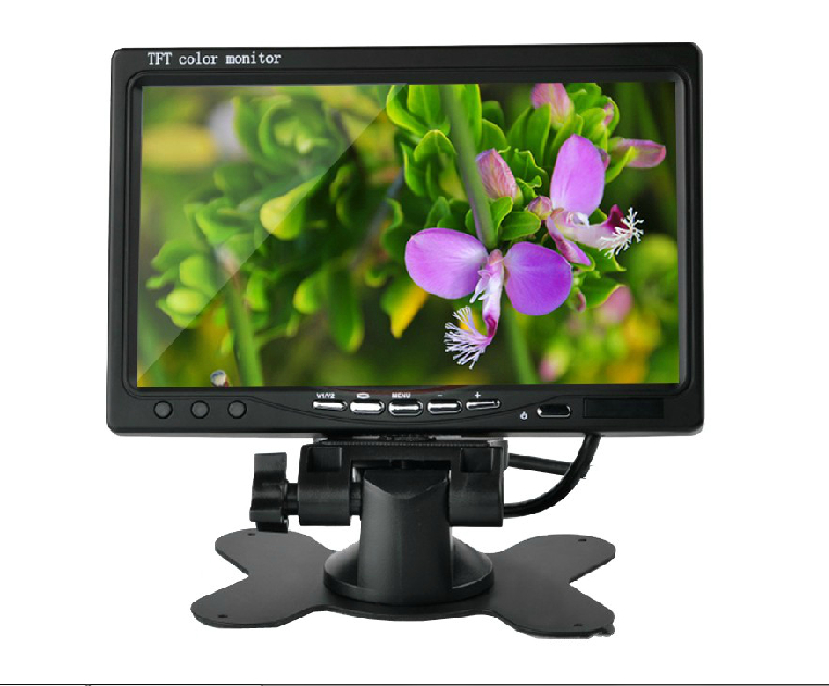 7寸高清车用显示屏　倒车影像显示器车载台式屏12/24V监控数字屏 