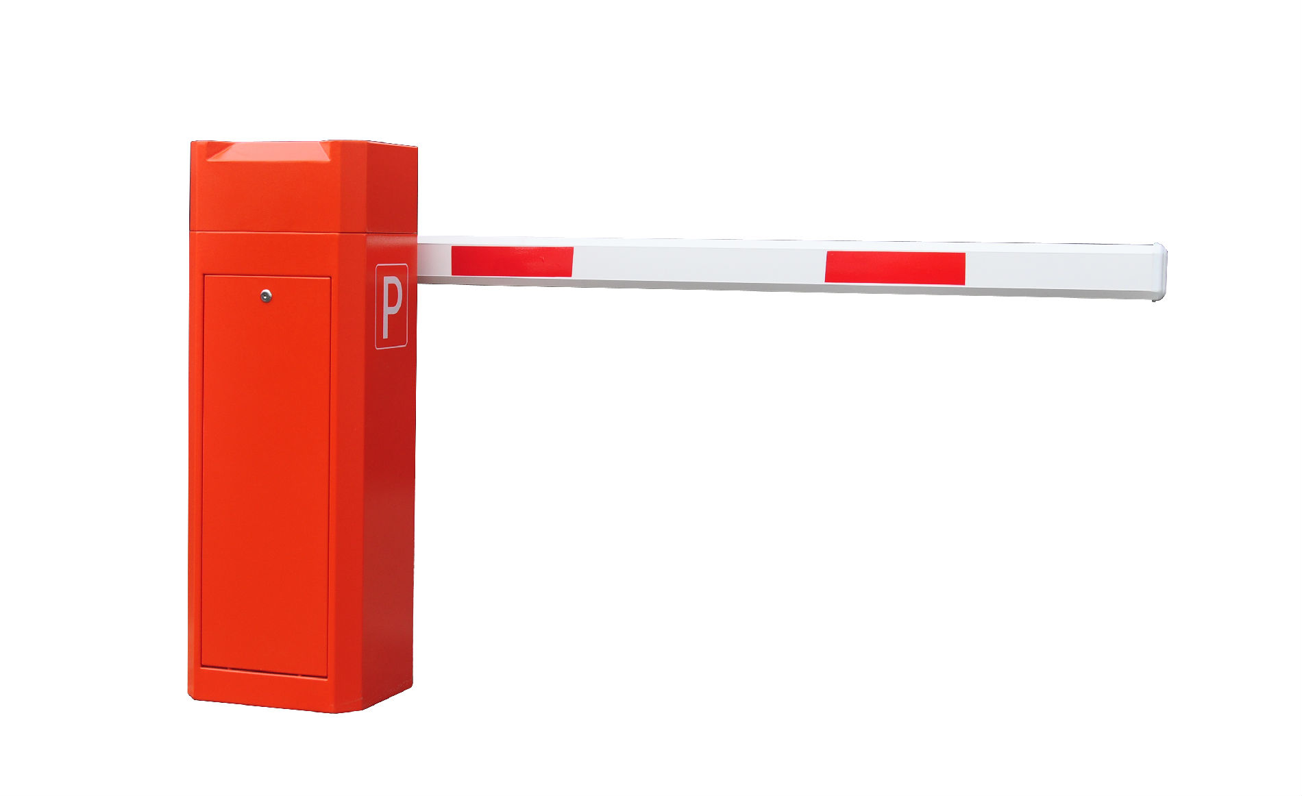 国超智能道闸 直杆道闸 GCZN-D236飞庆桔红直杆道闸 停车场出入口控制闸机 