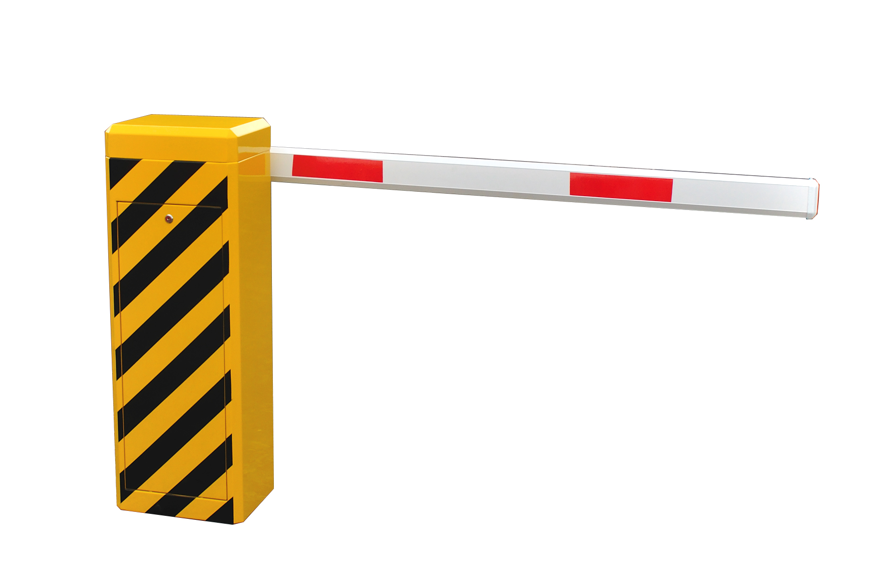 国超智能道闸 直杆道闸  国超GCZN-D214带条纹直杆道闸 停车场进出口控制直杆