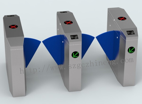 304优质不锈钢翼闸 人行通道闸机 桥式尖角单双机芯翼闸GCZN-T53