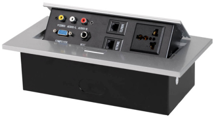 会议桌面插座JGAM-Z3多功能多端口信息盒模块可选择组