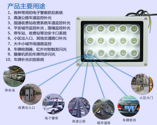 车牌识别闪光灯