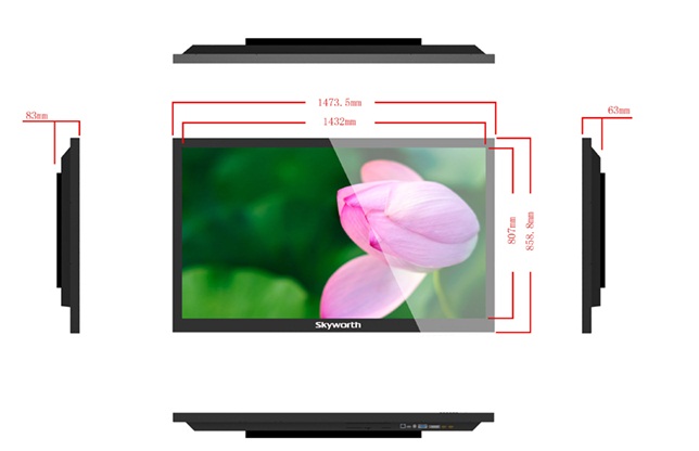 65寸4K超高清液晶监视器，创维