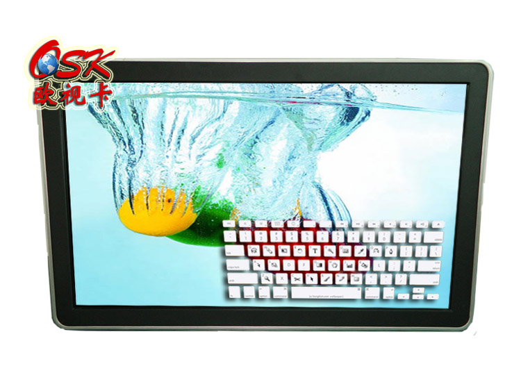 55寸背挂触摸查询机 电脑I3高配置 楼宇海报机 壁挂式广告机