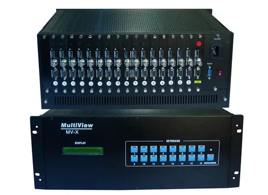 高清视频十六画面分割器，混合hdmi，sdi，vga信号