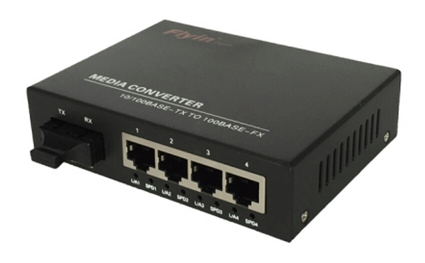 FLY-1F4T-SWDX 百兆一光四电光纤交换机