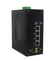 2 千兆光+4千兆电工业级环网自愈型光纤交换机