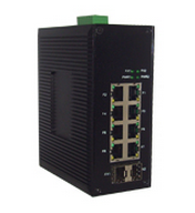 2百兆光+8百兆电工业级环网自愈型光纤交换机