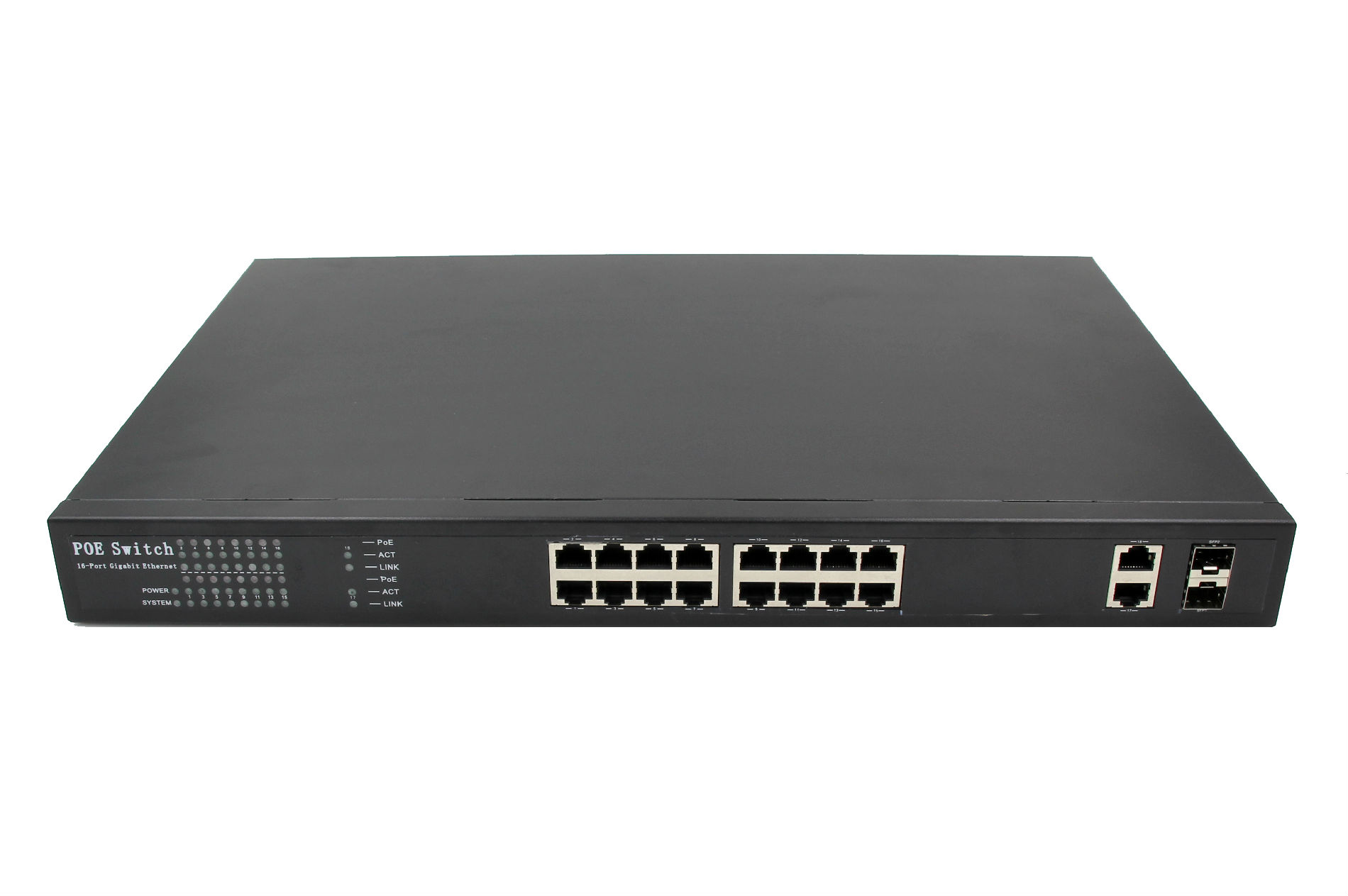 厂家直销16口百兆高性能POE交换机