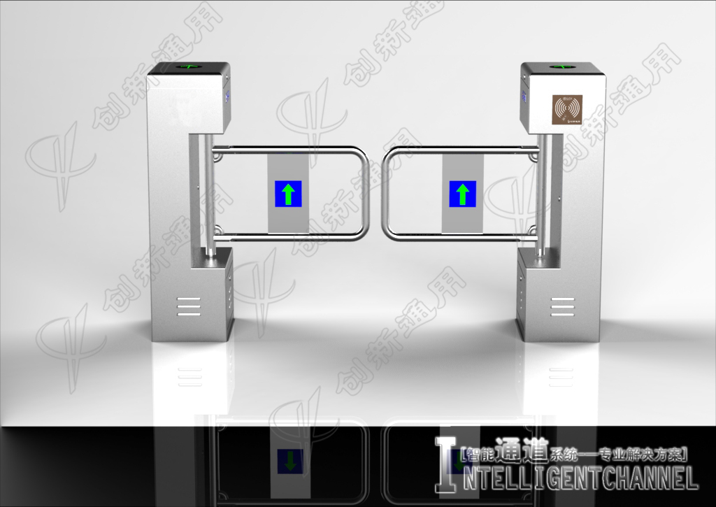 创新通桥式斜角摆闸
