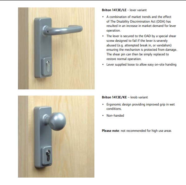 英国Briton必腾1413LE门外执手锁原装正品