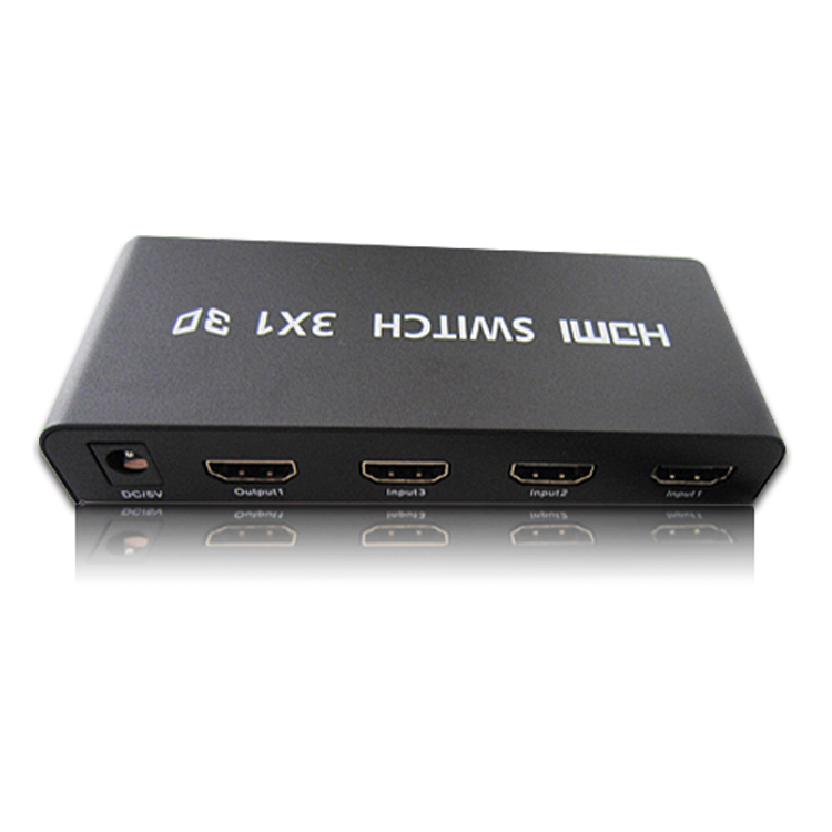 葳恩思HDMI切换器3切1（3进1出）支持高清格式720p  1080p