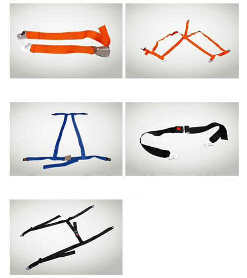 救生艇安全带，二点式安全带，三点式安全带，四点式