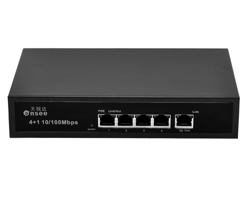 5口POE交换机(内置电源)4FE(PoE)+1SFP（TSD-S1005FPE-I）