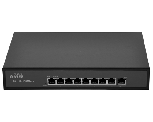 9口POE交换机（内置电源）8FE(PoE)+1FE（TSD-S1009FPE-I）