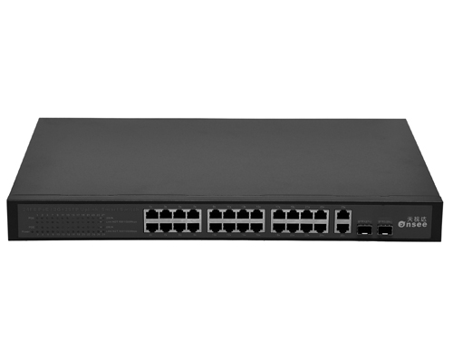 28口POE交换机24FE(PoE)+2GE+2SFP （TSD-S1028FPE-40）