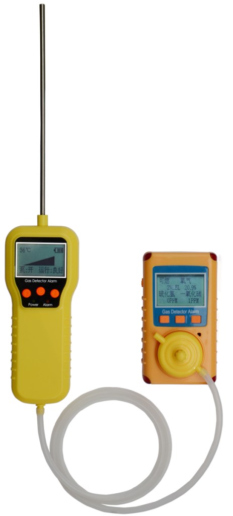 泵吸式可燃/有毒气体报警器/气体探测器（带液晶显示）(图)