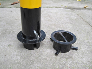 活动钢管防护桩 锁反光防撞立柱 埋地警示柱厂家批发 