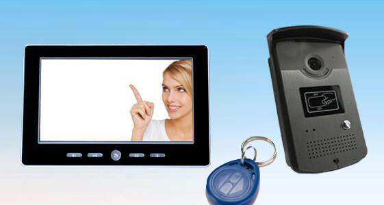  高档10寸屏别墅可视对讲门禁门口机带ID卡开锁开门