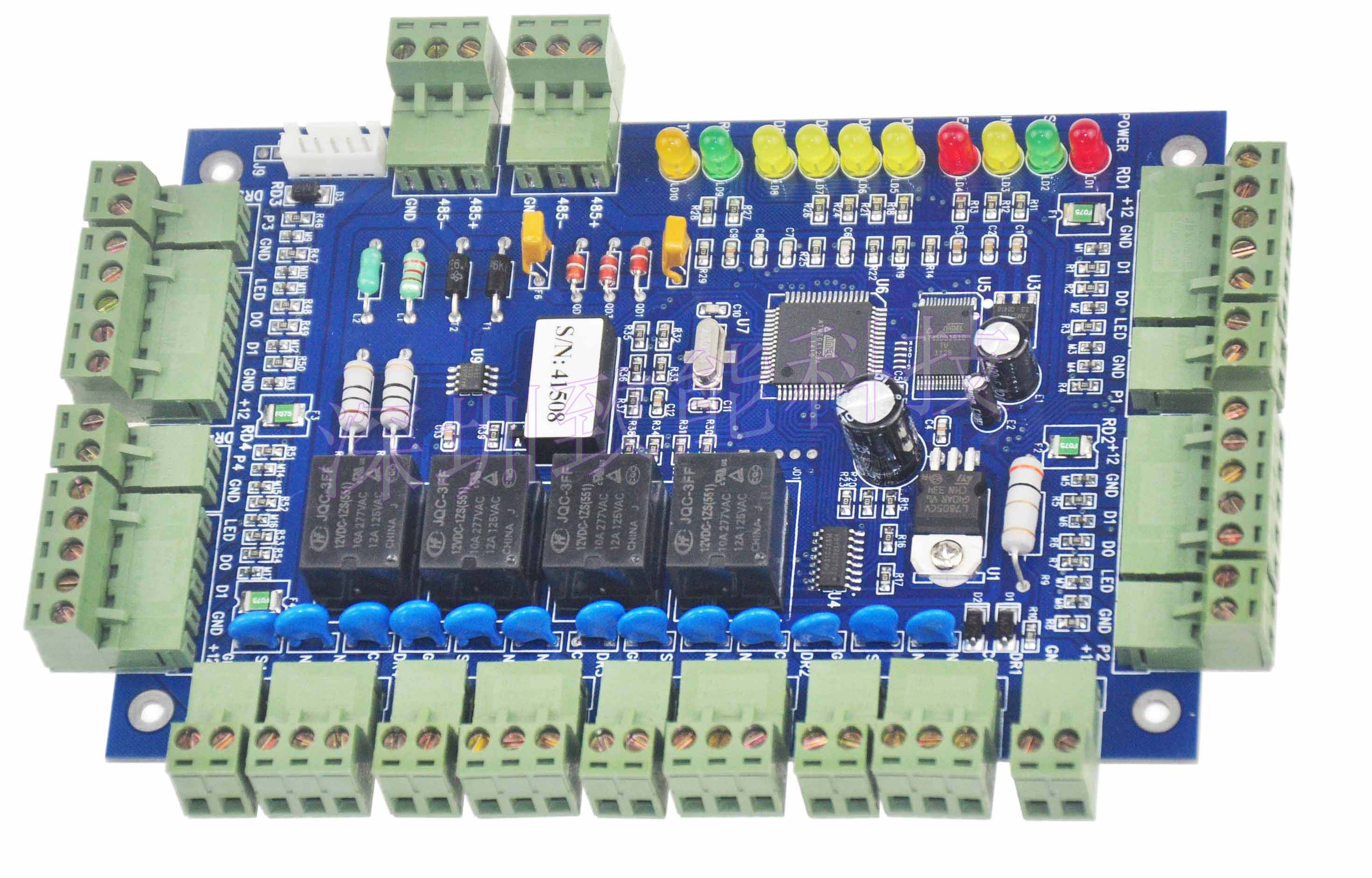 厂家供应/性价比高门禁系统/蓝色稳定款门禁/四门门禁控制器