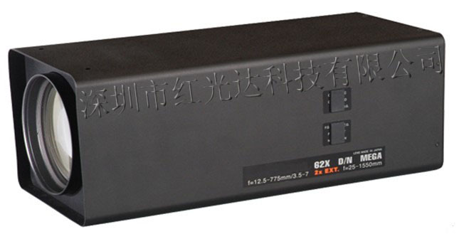 62倍镜头，12.5-775mm镜头红光达
