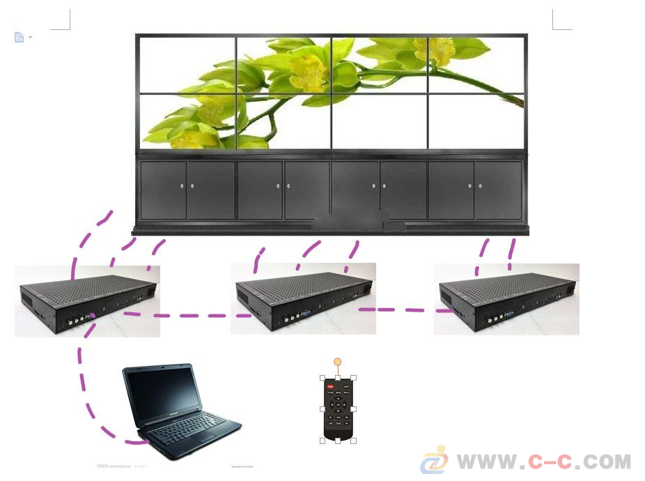十环视讯FM-220HDMI傻瓜式4K遥控电视拼接器