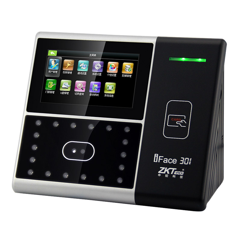 中控iFace301人脸面部识别考勤机 刷卡打卡机 刷卡混合考勤机