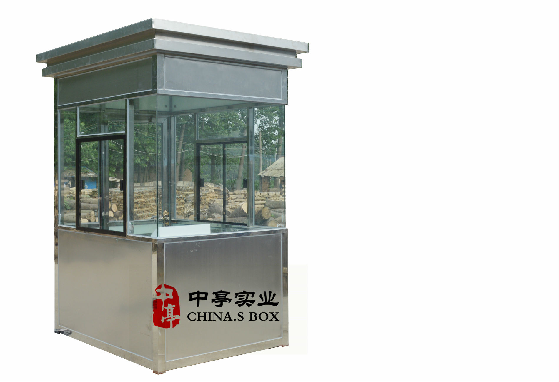 中亭不锈钢岗亭保安亭治安岗亭